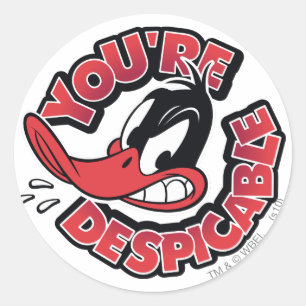 DAFFY DUCK™ - Du bist verabscheuungswürdig Runder Aufkleber