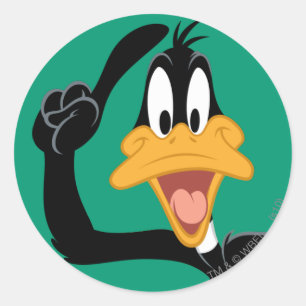 DAFFY DUCK™ mit einer großartigen Idee Runder Aufkleber