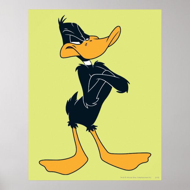 DAFFY DUCK™ mit überquerten Waffen Poster (Vorne)