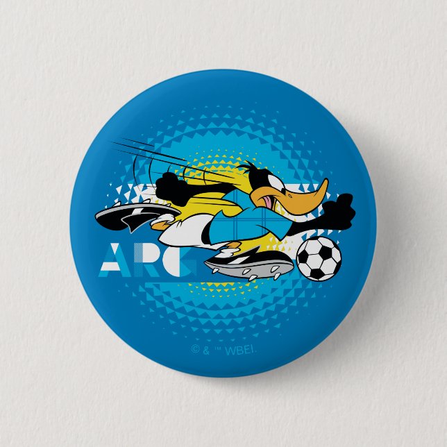 DAFFY DUCK™ Team Argentina Soccer Graphic Button (Vorderseite)