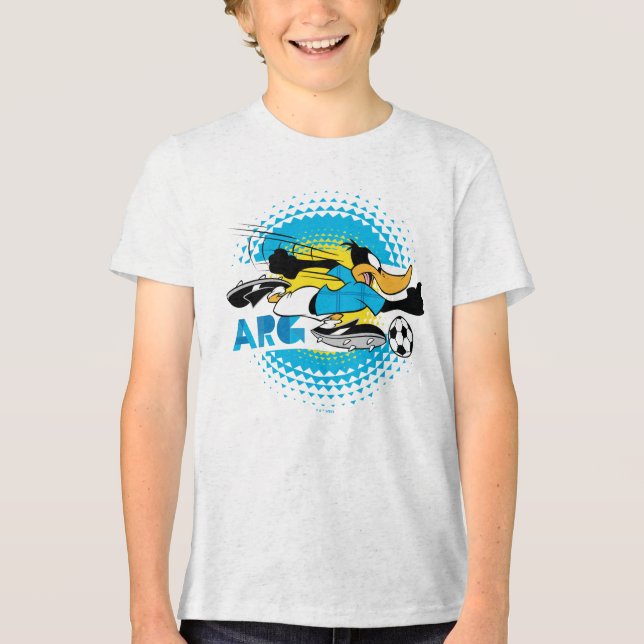 DAFFY DUCK™ Team Argentina Soccer Graphic Tri-Blend Shirt (Vorderseite)