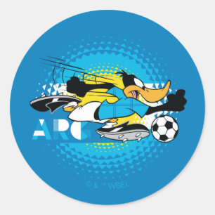 DAFFY DUCK™ Team Argentinien Fußball-Grafik Runder Aufkleber