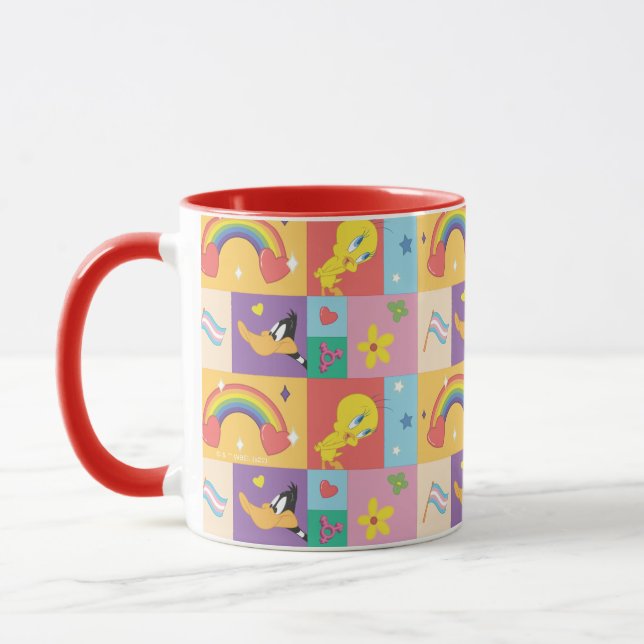DAFFY DUCK™ & TWEETY™ - Pride-Muster Tasse (Links)