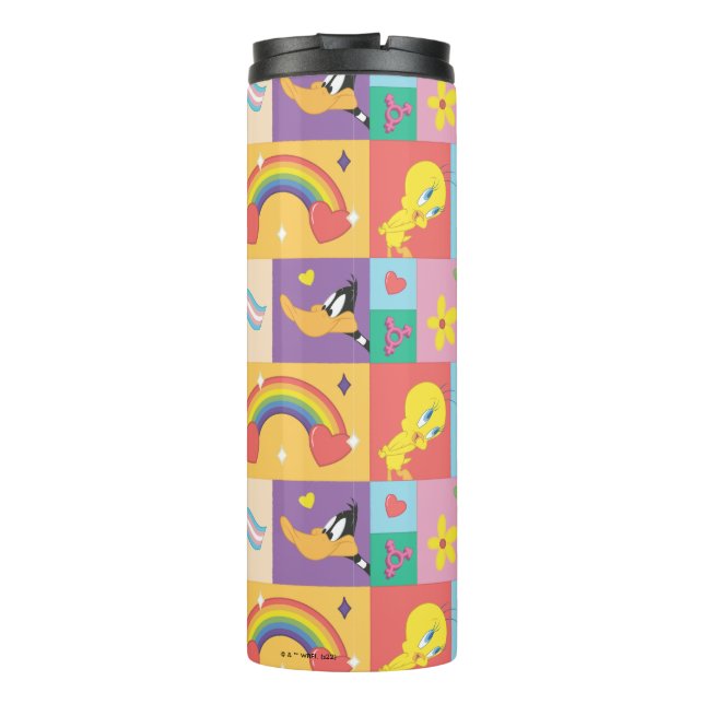 DAFFY DUCK™ & TWEETY™ - Pride Pattern Thermosbecher (Rückseite)