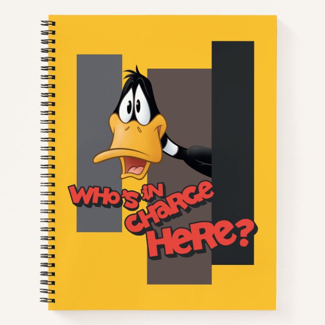 DAFFY DUCK™ "Wer ist hier verantwortlich?" Notizbuch (Vorderseite)