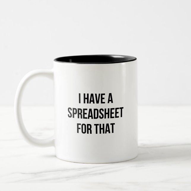 Dafür habe ich eine Tabelle Zweifarbige Tasse (Links)