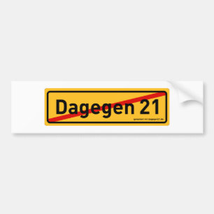 dagegen21.de Autoaufkleber