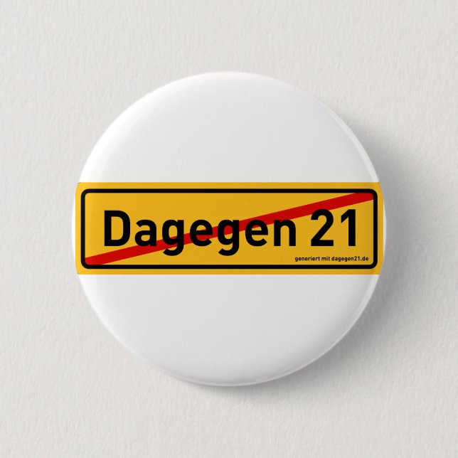 dagegen21.de Button (Vorderseite)
