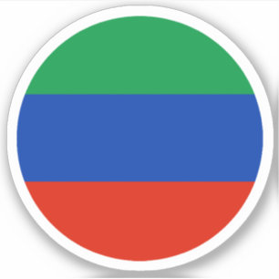 Dagestan-Flagge Rund Aufkleber