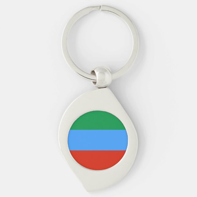 Dagestan-Flagge Schlüsselanhänger (Vorderseite)