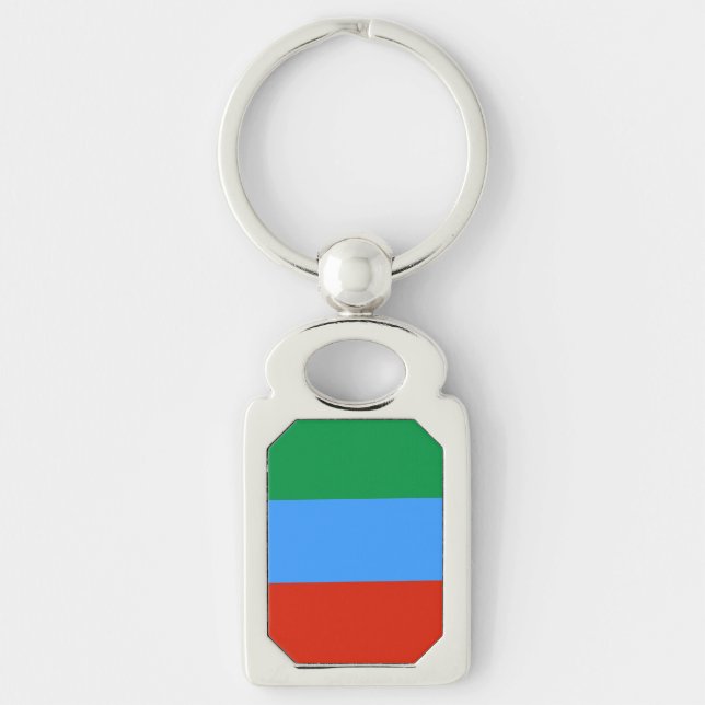 Dagestan-Flagge Schlüsselanhänger (Vorderseite)