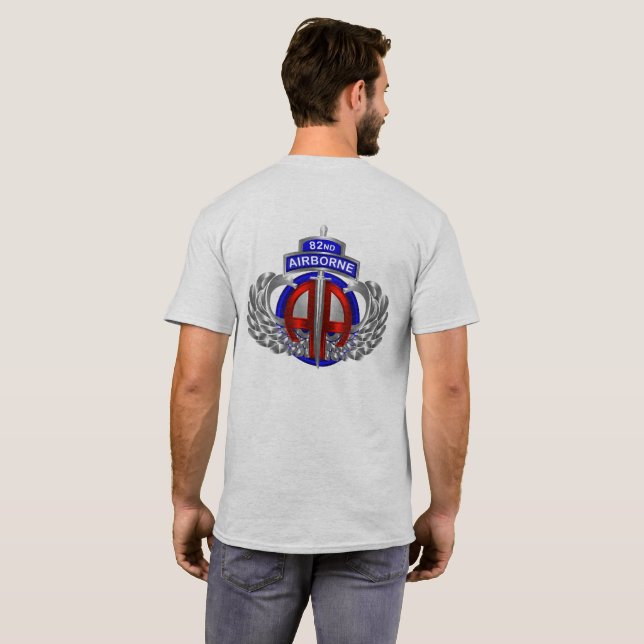 Dagger Design der 82. Im Flugzeug Division T-Shirt (Schwarz voll)