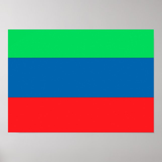 Daghestan-Flagge Poster (Vorne)