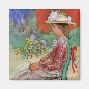 Dagmar im Garten Magnet