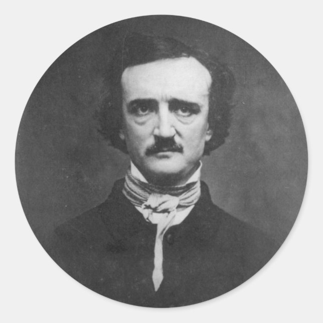 Daguerreotyp von Edgar Allan Poe von C.T. Tatman Runder Aufkleber (Vorderseite)