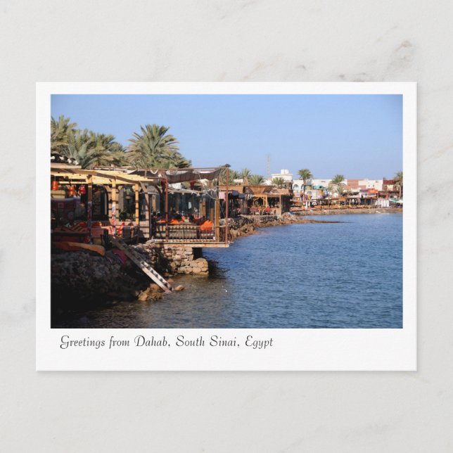 Dahab Restaurants, Südsinai, Ägypten Postkarte (Vorderseite)