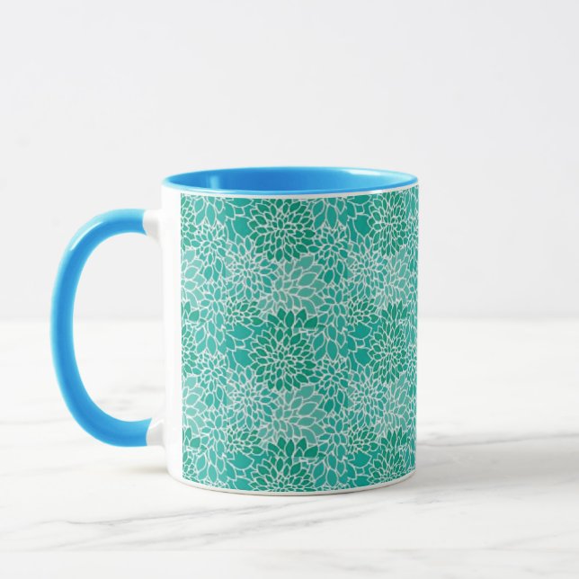 Dahilia-Blumenmuster Tasse (Links)