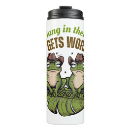 Dahin kommt es noch schlimmer - Funny Frog Travel  Thermosbecher