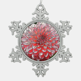 dahlia_2015_0602 schneeflocken Zinn-Ornament