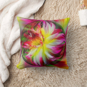 Dahlia Blume Abstrakt Art Kissen