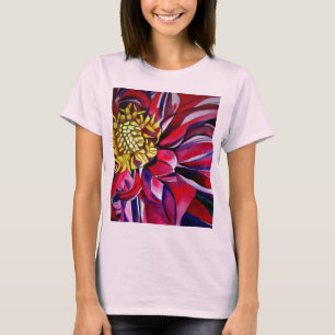 Dahlia Blume abstrakte Blume T-Shirt