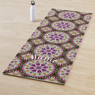 Dahlia Blume Abstraktes Muster Personalisiert Yogamatte