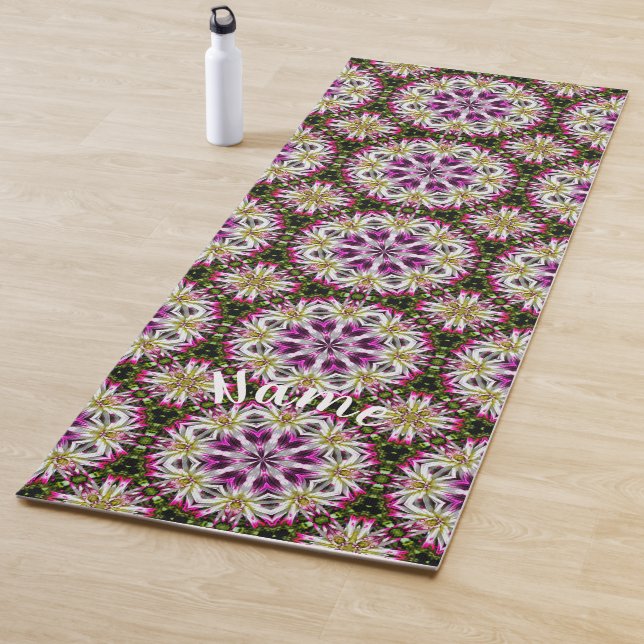 Dahlia Blume Abstraktes Muster Personalisiert Yogamatte (Beispiel)