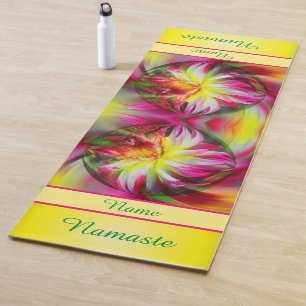 Dahlia Blume Floral Abstrakt Personalisiert Yogamatte