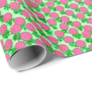 Dahlia-Blume in fuchsienrosa Geschenkpapier