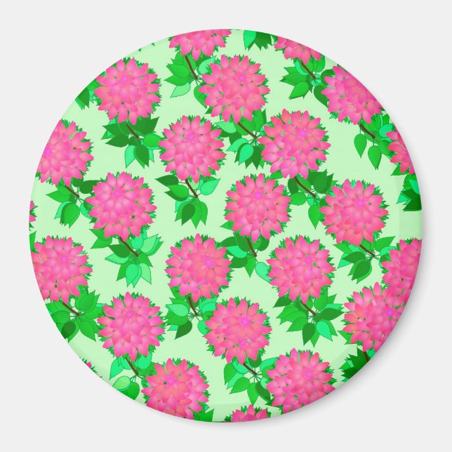 Dahlia-Blume in fuchsienrosa Magnet (Vorne)