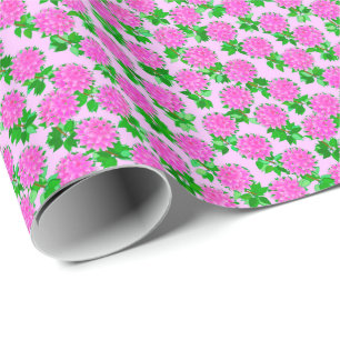 Dahlia-Blume in tiefrosa Geschenkpapier