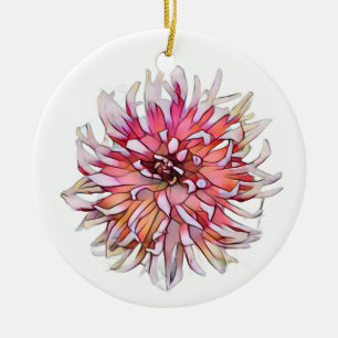 DAHLIA-BLUME KERAMIK ORNAMENT
