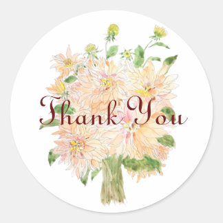 Dahlia Blume Klassischer Rundaufkleber Runder Aufkleber