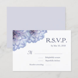 Dahlia Blume lila Blütenhochzeit RSVP Einladung