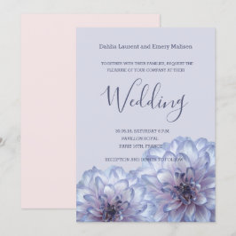 Dahlia Blume lilac blauen Rosa Hochzeit Einladung