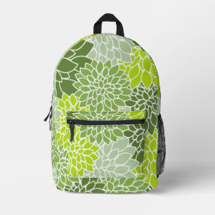 Dahlia-Blume, Muster von Blume, grüner Dahlia Bedruckter Rucksack