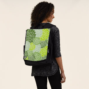 Dahlia-Blume, Muster von Blume, grüner Dahlia Rucksack