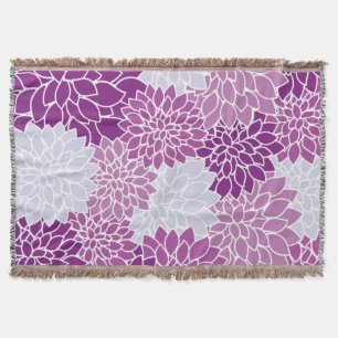 Dahlia-Blume, Muster von Blume, Lila Dahlia Decke