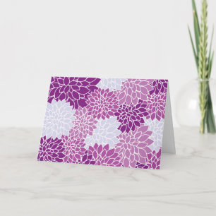Dahlia-Blume, Muster von Blume, Lila Dahlia Karte
