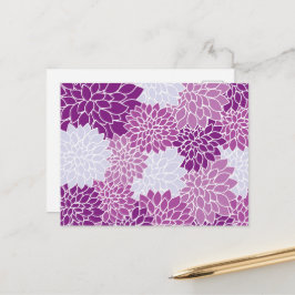 Dahlia-Blume, Muster von Blume, Lila Dahlia Postkarte