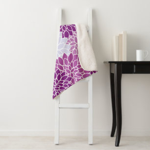 Dahlia-Blume, Muster von Blume, Lila Dahlia Sherpadecke