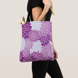 Dahlia-Blume, Muster von Blume, Lila Dahlia Tasche