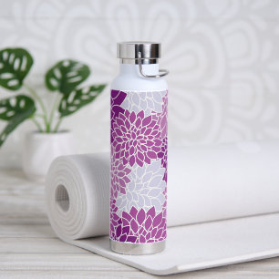 Dahlia-Blume, Muster von Blume, Lila Dahlia Trinkflasche