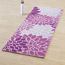 Dahlia-Blume, Muster von Blume, Lila Dahlia Yogamatte