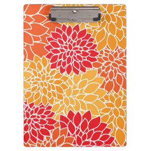 Dahlia-Blume, Muster von Blume, Orange Dahlia Klemmbrett