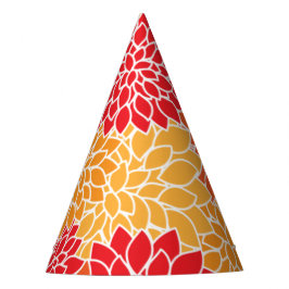 Dahlia-Blume, Muster von Blume, Orange Dahlia Partyhütchen