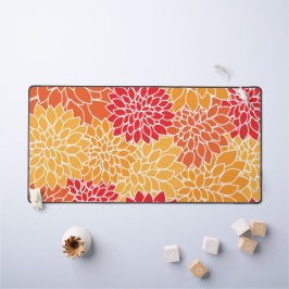 Dahlia-Blume, Muster von Blume, Orange Dahlia Schreibtischunterlage