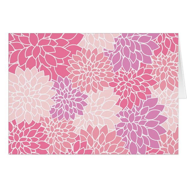 Dahlia-Blume, Muster von Blume, rosa Dahlia (Vorderseite (Horizontal))