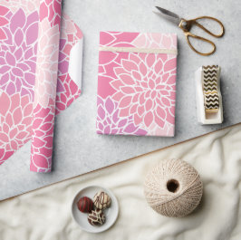 Dahlia-Blume, Muster von Blume, rosa Dahlia Geschenkpapier