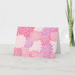 Dahlia-Blume, Muster von Blume, rosa Dahlia Karte